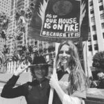 Saffron Burrows Instagram – marching today with this incredible woman downtown LA #ClimateStrike #fridaysforfuture @janefonda