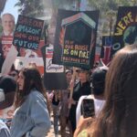 Saffron Burrows Instagram – marching today downtown LA #climatestrike #fridaysforfuture @janefonda @gretathunberg