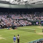 Saffron Burrows Instagram – warm up at #wimbledon2019 Go #SerenaWilliams ! @serenawilliams