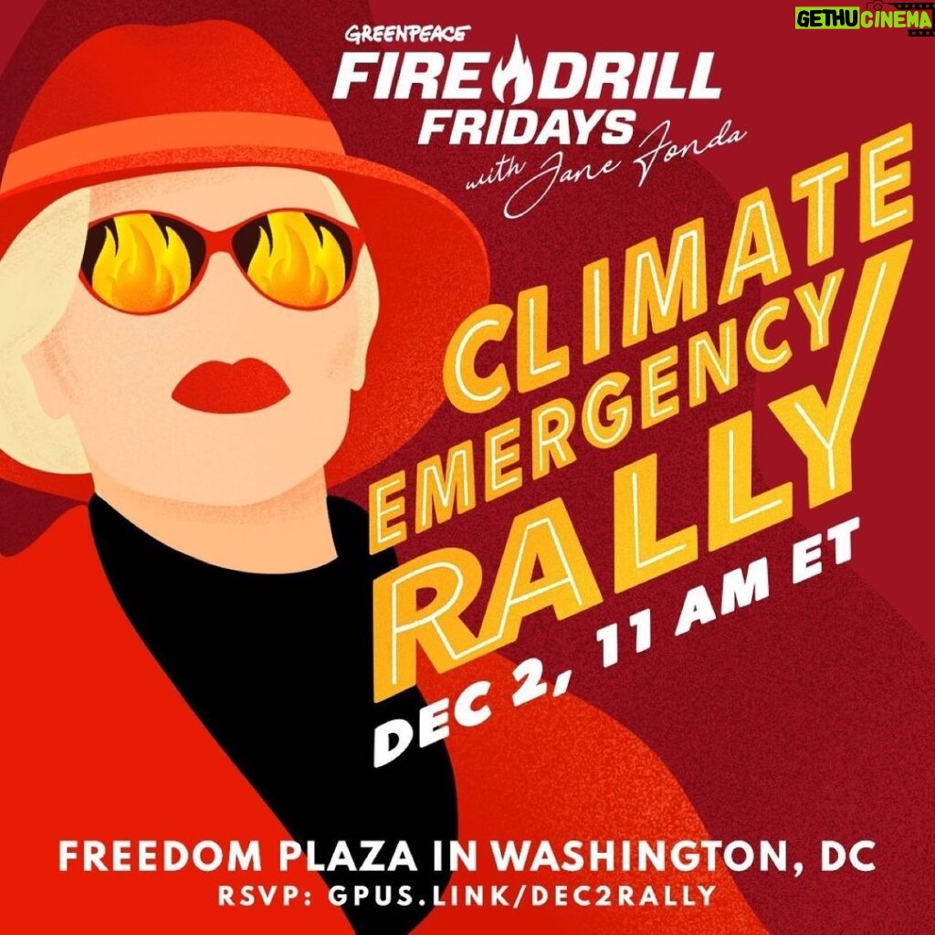 Saffron Burrows Instagram - Jane is back in DC along with brilliant fellow climate activists. was heading there this week with my keen five year old daughter to participate.. waylaid by a few home hiccups, but there in spirit. Encouraging all on the east coast to join the rally in person - and elsewhere : via zoom. @janefonda @greenpeaceusa #greenpeace #saveourplanet #rally #peacefulprotest #climateemergency #firedrillfriday #firedrillfridays #firedrillfriday🔥
