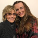 Saffron Burrows Instagram - wonderful @janefonda came to see me @thewallisbh #JackieUnveiled #Repost  @janefonda . . . @saffronburrows_ after her one-woman play (riveting) Jackie Unveiled @thewallisbh