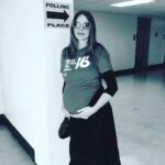 Saffron Burrows Instagram – #imwithher #pregnantonpollingday #election2016 @hillaryclinton