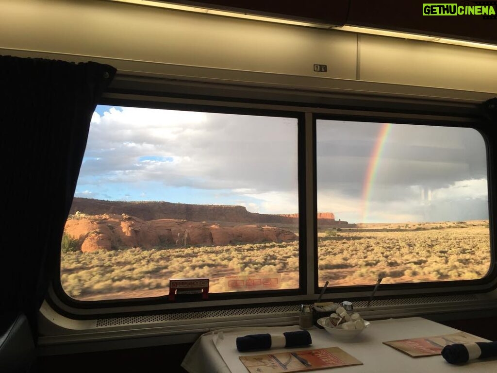 Saffron Burrows Instagram - ... other end of the rainbow #amtrak