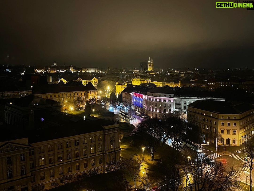 Saffron Burrows Instagram - #zagreb at night