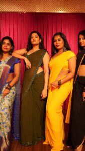 Sahana Sarvesh Instagram - Just chilling with the girls and grooving to #Kalappakkaara ! Where are your videos? Do it now ❤‍🔥 #KOKSwag @sonymusic_south @dqsalmaan @aishu__ @abhilash_joshiy @jakes_bejoy @shaanrahman @zeestudiossouth @dqswayfarerfilms @shreyaghoshal @bennydayalofficial #Kalaattaakkaaran #HallaMachaare #JalaJalaRe #KingOfKotha