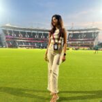 Sahana Sarvesh Instagram - Super happy to collaborate with @icc @meta as one of the 50 creators from India. SO stunned to witness the amount of work and discipline that goes behind every match. What an unforgettable experience! 😍 Thank you @anderson.samuel.r @metaindia for the opportunity ♥️💃🏽 #cwc2023 #cwc23 #metasuper50 Chepauk Stadium