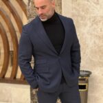 Saleh Abd El Nabi Instagram - #fashionlover #suit #winter2023 #design #naturephotography #blacklove #navy #actor #egyptian Triumph Luxury Hotel