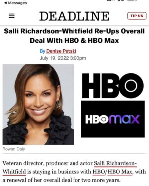Salli Richardson-Whitfield Instagram - I can’t explain how much I love my @hbo @hbomax family. These last two years have been an amazing growing experience and to be able to produce and direct these two amazing shows is absolutely a gift. @winningtimehbo @gildedagehbo #womandirector #workingmom