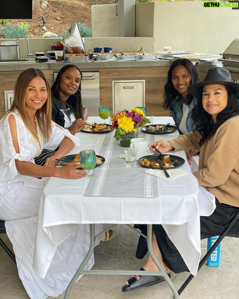 Salli Richardson-Whitfield Instagram - What a lovely perfect day that our husbands planned for us. @alldondre @therealchrisspencer @jefffriday and Erin Jones you did your thing. #happywifehappylife @bruceleejones27 thank you for the great food @chefshantai