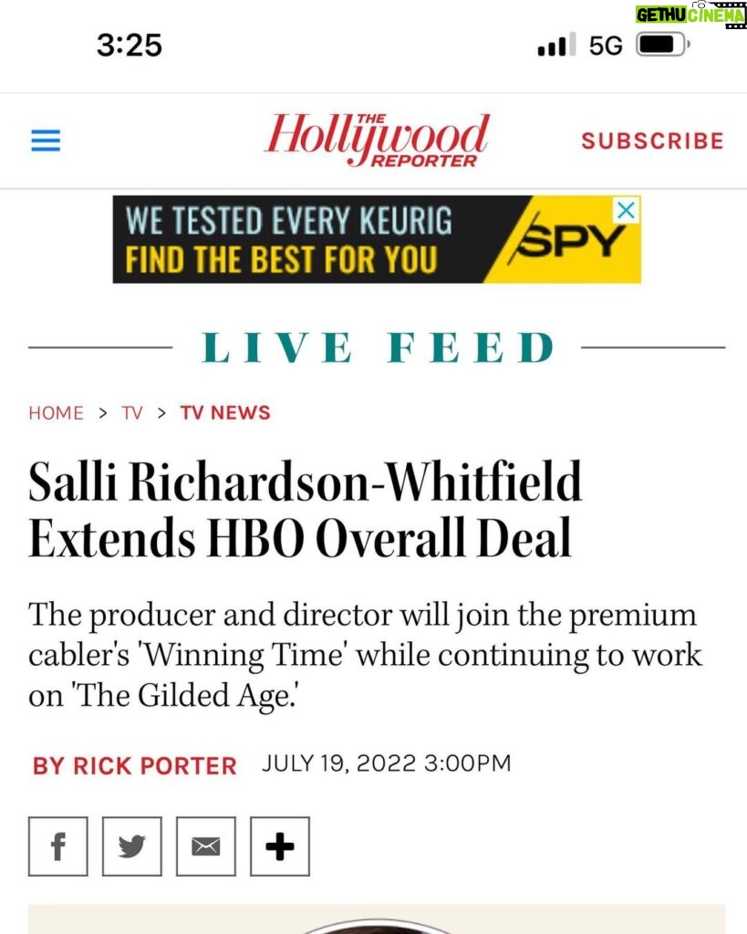 Salli Richardson-Whitfield Instagram - I can’t explain how much I love my @hbo @hbomax family. These last two years have been an amazing growing experience and to be able to produce and direct these two amazing shows is absolutely a gift. @winningtimehbo @gildedagehbo #womandirector #workingmom