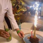 Salli Richardson-Whitfield Instagram - Last night in Barcelona our waiter decided it was @parker.whitfield birthday and serenaded her. So much fun and fantastic food. @botafumeirobcn thank you for the amazing service.