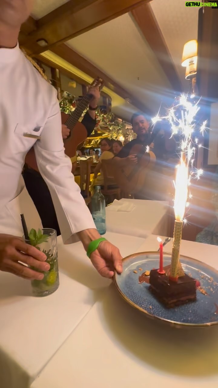 Salli Richardson-Whitfield Instagram - Last night in Barcelona our waiter decided it was @parker.whitfield birthday and serenaded her. So much fun and fantastic food. @botafumeirobcn thank you for the amazing service.
