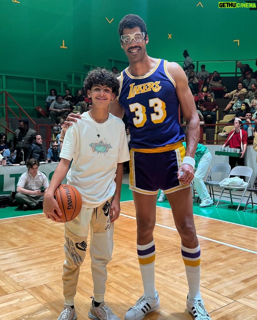 Salli Richardson-Whitfield Instagram - @winningtimehbo has been a life changing moment for the whole family. He can now say he played with Larry Bird, and hung out with Kareem.KIND of lol.
