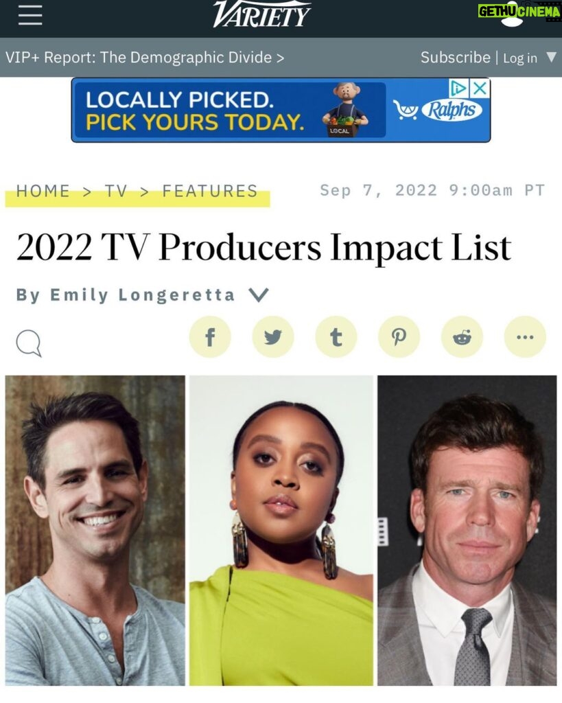 Salli Richardson-Whitfield Instagram - Not a bad list to be on. The hard work is paying off. @variety thank you for including me this year. #workingmom #directorslife