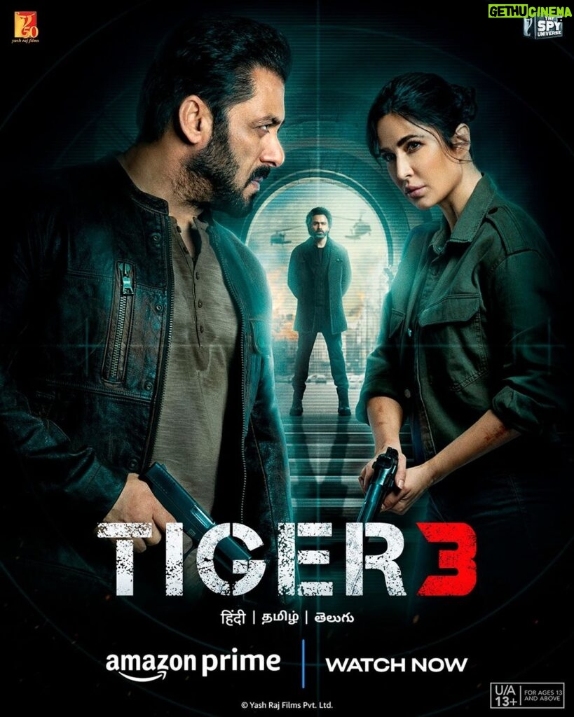 Salman Khan Instagram - Locked, loaded and ready! 💥 Aa raha hai Tiger… #Tiger3OnPrime, watch now only on @primevideoin @katrinakaif | @therealemraan | #ManeeshSharma | @yrf