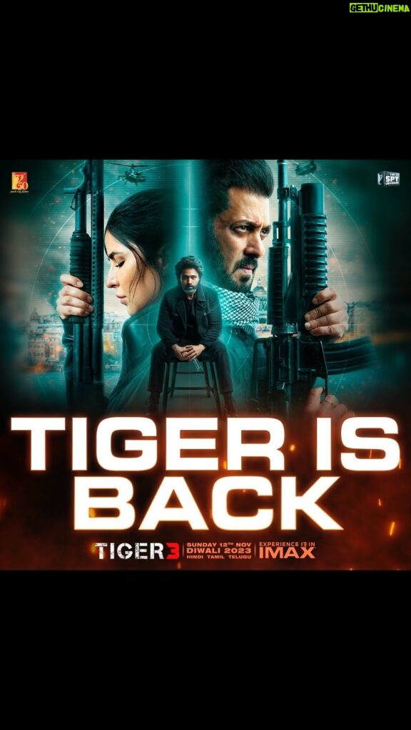 Salman Khan Instagram - One man army! Tiger is back #Tiger3 in theatres on Sunday, 12th Nov. Releasing in Hindi, Tamil & Telugu. . . . #ManeeshSharma | @tiger3thefilm_ | #YRF50 | #YRFSpyUniverse | #NewRelease