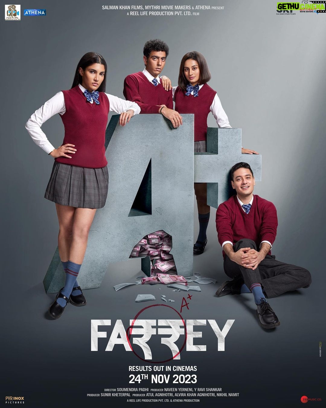 Salman Khan Instagram - #Farrey trailer out tomorrow, results out on November 24th @soumendra_padhi @alizehagnihotri @isahilmehta @zeynshaw @prasanna_bisht @ronitboseroy @juuhithesoniibabbar @yerneninaveen @atulreellife @nikhilnamit @sunirkheterpal @skfilmsofficial @mythriofficial @reellifeproduction @athenaenm @zeemusiccompany @castingchhabra @mukeshchhabracc @pvrpictures