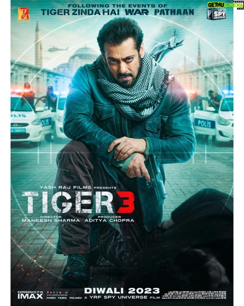 Salman Khan Instagram - Tiger aa raha hai. 16th October. #Tiger3Trailer Ready ho jao! 🔥 #5DaysToTiger3Trailer #Tiger3 arriving in cinemas this Diwali. Releasing in Hindi, Tamil & Telugu. @katrinakaif | #ManeeshSharma | @yrf | #YRF50 | #YRFSpyUniverse
