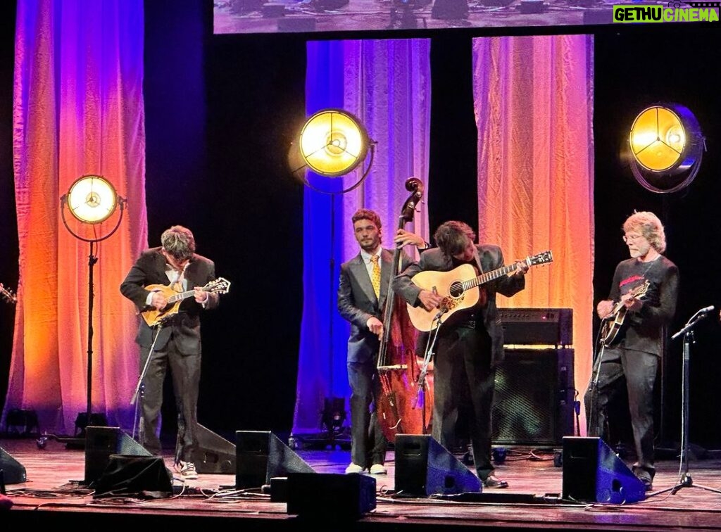 Sam Bush Instagram - The 2023 @intlbluegrass Awards was a night to remember! Congratulations to all winners and nominees, and a special congratulations to Sam for his induction into the Bluegrass Music Hall of Fame - a testament to his outstanding contributions to the genre and commitment to his craft! Cheers, too, to Sam, @jonweisberger and @smithsonianfolkways for winning the Industry Liner Notes of the Year for Radio John: The Songs of John Hartford! #sambush #bluegrassmusichalloffame #newgrass #IBMA #IBMAAwards Photos by Rob Laughter and Tom Beck