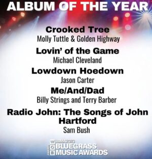 Sam Bush Instagram - Best of luck from the Sam Band Family to Sam at the @intlbluegrass Awards this weekend! Sam has been nominated for Mandolin Player of the Year (for the 34th consecutive year!), Album of the Year, and Industry Liner Notes of the Year for Radio John: The Songs of John Hartford. Congratulations, too, for his well deserved induction into the Bluegrass Music Hall of Fame! Cheers for the Father of Newgrass! 

#sambush #bluegrassmusichalloffame #newgrass #IBMA #IBMAAwards