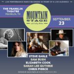 Sam Bush Instagram – @mountainstage is recording two live episodes for @npr Music at The @franklintheatre this September, and Sam and band are playing night 1 of 2! Join us Saturday, September 23rd, where host Kathy Mattea will welcome Sam, @steveearle, @elizabethcookforsheriff, @sarahleeguthrie and @iamchrispierce to the stage. You won’t want to miss this! For tickets & info: https://mountainstage.org/event/sam-bush-sarah-lee-guthrie-and-more-on-mountain-stage/

#sambush #sambushband #newgrass #bluegrass #mountainstage #franklintheatre #nprmusic #kathymattea #steveearle #elizabethcook #sarahleeguthrie #chrispierce