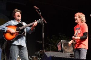 Sam Bush Instagram - CAPTION THIS PHOTO!  Great times headlining at the @greenmountainbluegrass and Roots Festival! Thanks for having Sam and the boys. Head to https://www.sambush.com/tour to find out where you can see Sam jammin' next!

@erinkiernanphotography 
@jstrausser.visuals 

#sambush #sambushband #newgrass #bluegrass