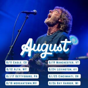 Sam Bush Instagram - Happy August newgrass lovers! It's your lucky month, with plenty of opportunities to catch Sam and band live across the country. Check out https://www.sambush.com/tour for tickets and details on where you can see the boys in your area and beyond! 

#sambush #sambushband #august #newgrass #blugrass