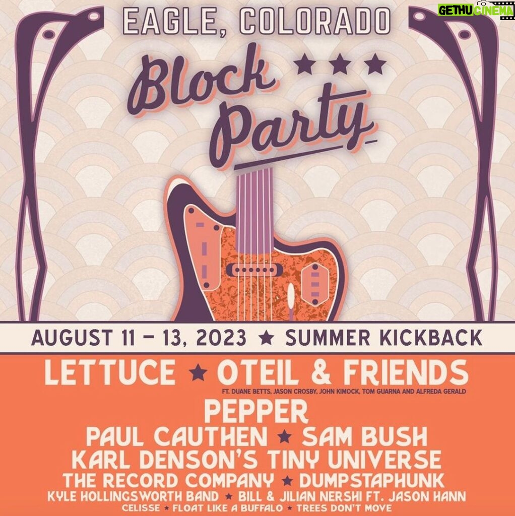 Sam Bush Instagram - The Annual @blockpartyeagle is only ONE week from today! Sam and band are returning to Eagle, CO for this great summer kickback August 11th-13th. All ages welcome with live music on many stages, local food trucks and craft vendors. Don't miss out on this great weekend in the Rockies! Tickets on sale here: http://bit.ly/BPE23-SAM #sambush #sambushband #newgrass #bluegrass #eagleblockparty #colorado