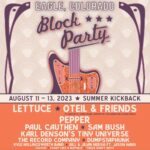 Sam Bush Instagram - The Annual @blockpartyeagle is only ONE week from today! Sam and band are returning to Eagle, CO for this great summer kickback August 11th-13th. All ages welcome with live music on many stages, local food trucks and craft vendors. Don't miss out on this great weekend in the Rockies! Tickets on sale here: http://bit.ly/BPE23-SAM #sambush #sambushband #newgrass #bluegrass #eagleblockparty #colorado