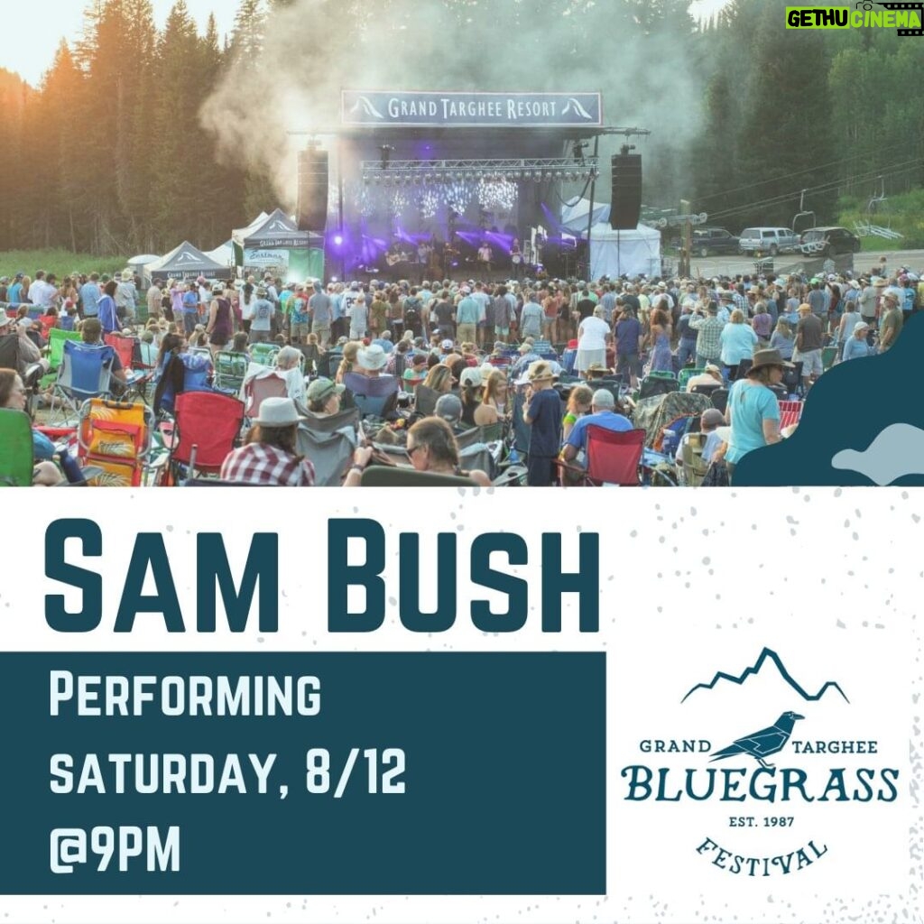 Sam Bush Instagram - The @grandtargheeresort Bluegrass Festival finally returns! And you know you wanna be there in the beautiful Teton Mountains of Alta, WY. Sam and band play NEXT Saturday 8/12 and Sam joins @delmccouryband and @jerrydouglas for a trio on Sunday 8/13. Join us if you can. Tickets and info: https://www.grandtarghee.com/bluegrass #sambush #sambushband #newgrass #bluegrass #grandtarghee #bluegrassfestival #alta #wyoming #delmccoury #jerrrydouglas