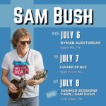 Sam Bush Instagram - Start this weekend strong with some Sam Bush band! The boys have back to back to back shows this Thursday, Friday and Saturday, and we want to see you there! 7/6 at @theryman in Nashville, TN, 7/7 at the @cohab.space in High Point, NC, and 7/8 a FREE 6pm show at Bissell Park in Oak Ridge, TN. Head to https://www.sambush.com/tour for details on all of Sam's upcoming shows. See you soon newgrass lovers! 7/6 Tickets: bit.ly/3qKSyir 7/7 Tickets: https://cohab.space/event/sam-bush-wyatt-ellis-band/ 7/8 FREE! Info: https://wdvx.com/summersessions/ #sambush #sambushband #newgrass #bluegrass #ryman #cohabspace #summersessions #nashville #highpoint #oakridge #northcarolina #tennessee