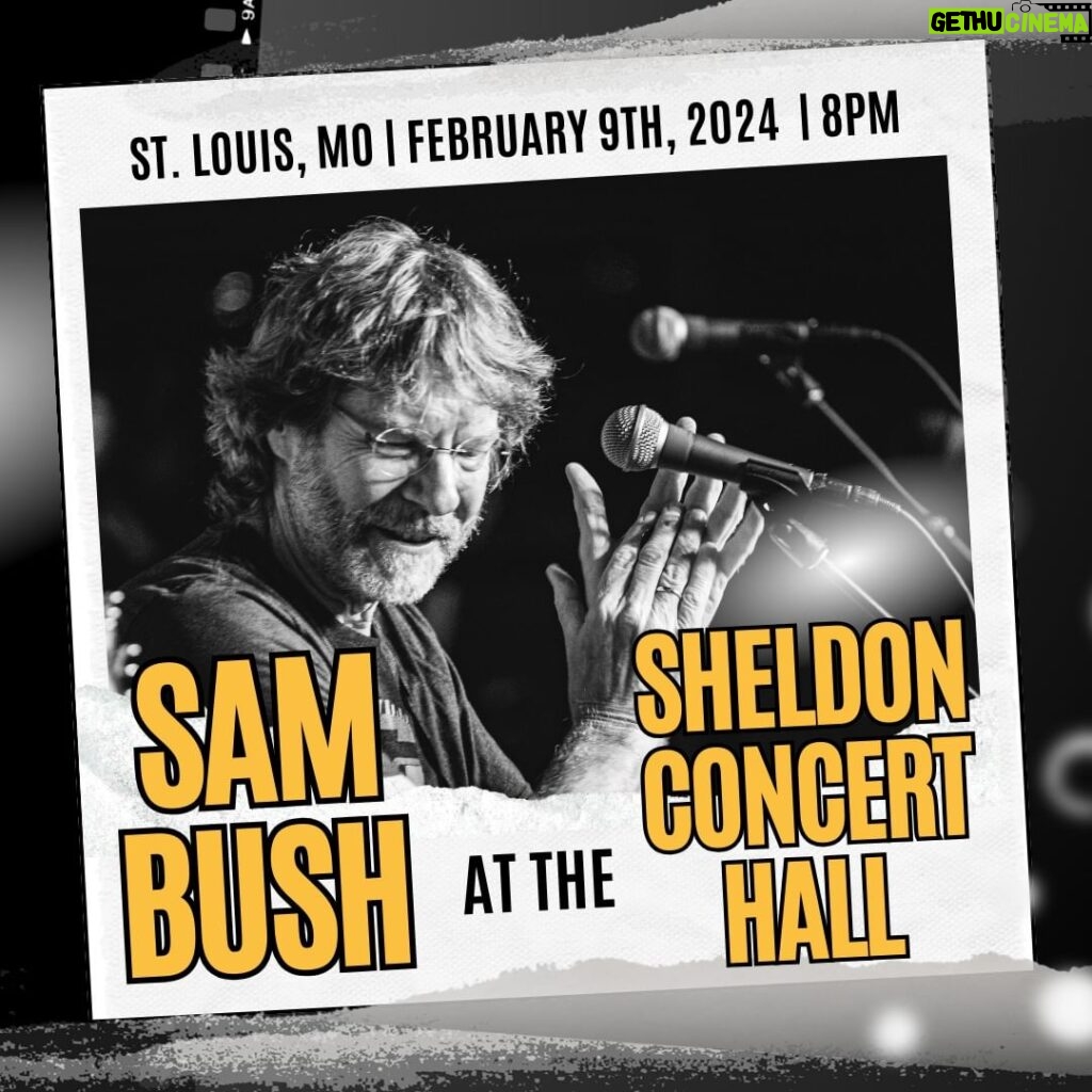 Sam Bush Instagram - Hoping you are all enjoying the holiday season! In the spirit of celebration, here is a new show announcement! Don't miss Sam and the boys February 9th in St. Louis, MO (go Cardinals!) at the Sheldon Concert Hall (@sheldonstl)! This show is part of their Sheldon Folk Series. Tkts and info: https://www.thesheldon.org/events/sam-bush-band/ #sambush #sambushband #newgrass #bluegrass #sheldonconcerthall #stloius #missouri