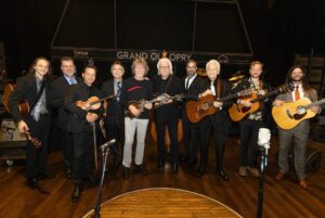 Sam Bush Instagram - What a joy to celebrate Del McCoury (@delmccouryband) for his 20th anniversary as a member of the @opry.  We had friends and family and Music Lovers from everywhere in attendance.  Read all about it and enjoy some pictures of the event as published by our friends at @bgtoday: https://bluegrasstoday.com/photos-from-grand-del-opry-2/

#sambush #grandoleopry #granddelopry2 #delmccoury #tylerchilders #rickyskaggs  #newgrass #bluegrass