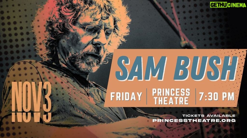 Sam Bush Instagram - Sam and band are kicking off the first weekend of November at the Princess Theatre (@princesstheatrecenter) in Decatur, AL on Friday, November 3rd! Come on and join us at this historic venue! Tkts and info: https://ci.ovationtix.com/36147/production/1154459 #sambush #sambushband #newgrass #bluegrass #princesstheatre #decatur #alabama