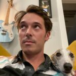 Sam Palladio Instagram - Missing this studio pup today ❤️ @riverthewhippet
