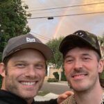 Sam Palladio Instagram - When your buddy @sampalladio shows up and a rainbow mysteriously appears! 🌈❤️