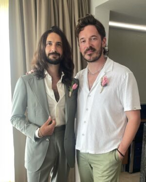 Sam Palladio Instagram - Congratulations to the beautiful couple and my dear friends @pauldominic_ and @madidefinitely. What a stunning couple and stunning wedding in Mexico.