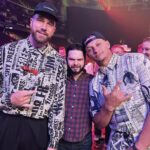 Samm Levine Instagram - Made some new friends last night. Right before this pic was taken, they said I could be the Chiefs’ new “towel boy.” Then they asked if I’d ever considered being an “ankle donor.” Not sure what that is. #Mahomes #Kelce #Chiefs #BigSlickKC #AnkleDonorsArentAThingRight