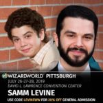 Samm Levine Instagram – Hey Pittsburgh! I’ll be at this year’s @WizardWorld July 26-28! Use my code (LEVINEWW) to get 20% OFF admission, then come say hello! We can high five and talk about how I haven’t aged a day in 20 years! TICKET LINK IN BIO! #WizardWorldPITTSBURGH #WizardWorld