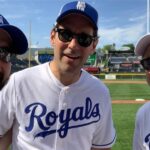 Samm Levine Instagram - The 2019 @bigslickkc shenanigans have begun! This year’s softball game at the @kcroyals Kauffman Stadium was one for the ages! Please enjoy this photo series from the day #BigSlickKC . 1) Two and a half Jews 2) A Modern Family reunion with @ericstonestreet & @arielwinter 3) After his walk off victory hit, Antman gets hoisted onto the shoulders of @tarzannoz & @kevinpollak123, while Shazam refuses to help 4) Moments after umpire Bruce Dreckman drilled me in the head with an unannounced toss into the dugout suite. He was kind enough to check on me and make sure I wasn’t going to sue 5) A musical interlude brought to you by @zacharylevi & @tarzannoz (I should know this one better)
