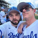 Samm Levine Instagram - Nothing but #BigSlickKC shenanigans this afternoon. Plus an unexpected cameo from future hall-of-famer Charlie Blackmon! We might’ve played an actual softball game, but who can be sure… Kauffman Stadium