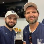 Samm Levine Instagram - After three long years, @BigSlickKC is back, baby!! We’re all dressed up and ready for a little softball in this charming and reliable Kansas City heat and humidity! #JewSweat #BigSlickKC Kauffman Stadium