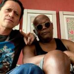 Samuel L. Jackson Instagram - Mr G & Caesar in a betta world. Had a Super Dope hang with @mrwupass on a hot lazy London Sunday. Lotta years, lotta love, lotta good work!#187#art&brotherhood