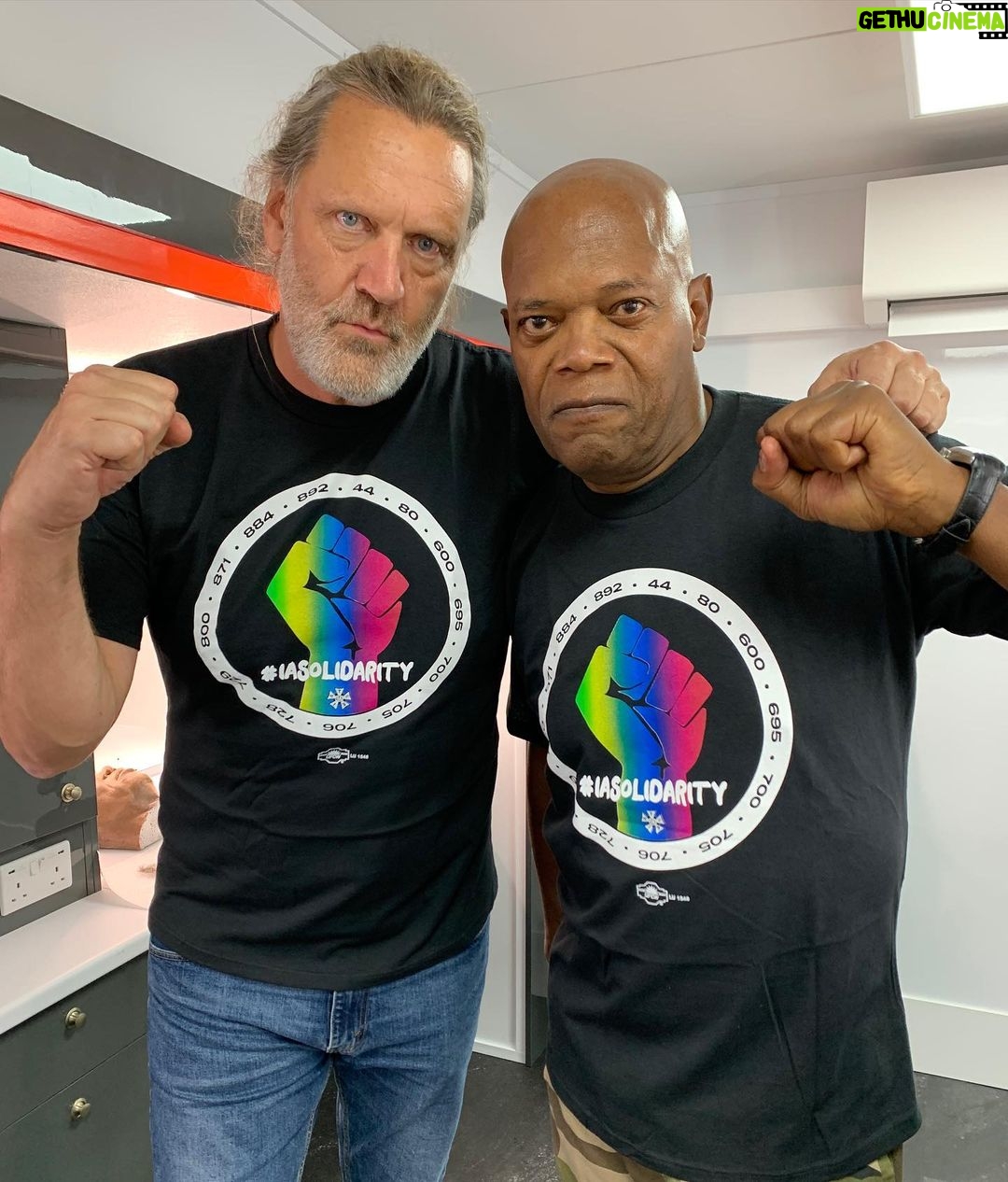 Samuel L. Jackson Instagram - Line’s in the sand!#IASolidarity,@iatse#iatselocal706,ia_stories#fuckaroundandfindout
