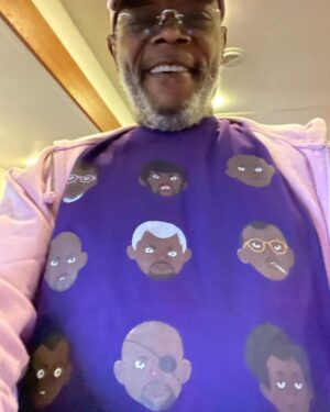 Samuel L. Jackson Instagram - About to add another character to these dudes! Always great to start a new movie.#tartan#argylle#backindaboxfeelsgreat