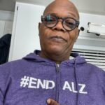 Samuel L. Jackson Instagram - Repping the Fight!! Jump in let’s Stomp It Out!!!#lastdaysofptolemygrey#endalz Atlanta, Georgia
