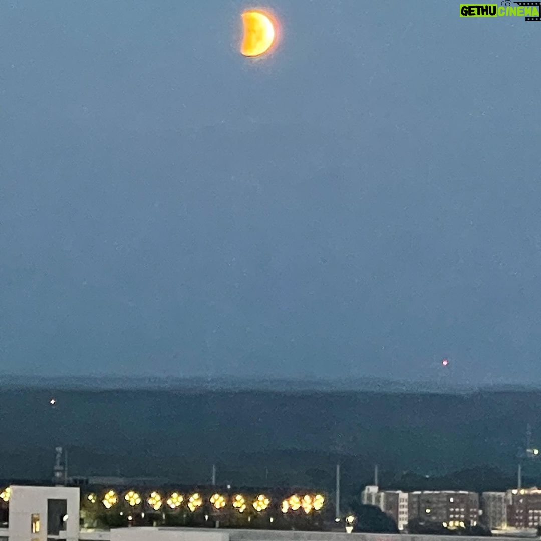 Samuel L. Jackson Instagram - Surprise sight in the morning sky today.#lastdaysofptolemygrey#endalz#bloodmooneclipse