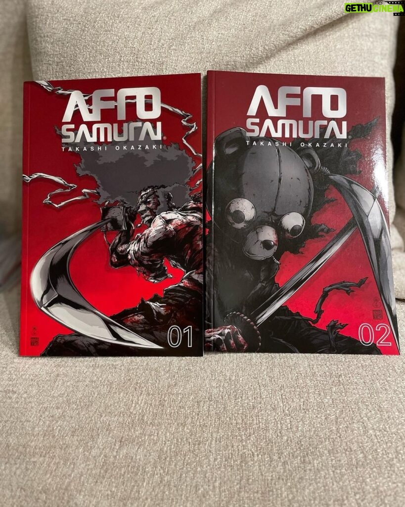 Samuel L. Jackson Instagram - MAXIMUM, GARGANTUAN, KATANA SHARP THANKS TO @titancomics for Volume 1&2 of AFRO SAMURAI👊🏾👊🏾‼️‼️Totally appreciate yall hooking a Brother up!! Gotta figure out a way to get this on the Big Screen!!! My Man @takashiokazaki did his thang with this one. Can’t believe it’s the 15th Anniversary of the Fro Samurai anime👊🏾👊🏾‼️‼️#feelslikeyesterday#