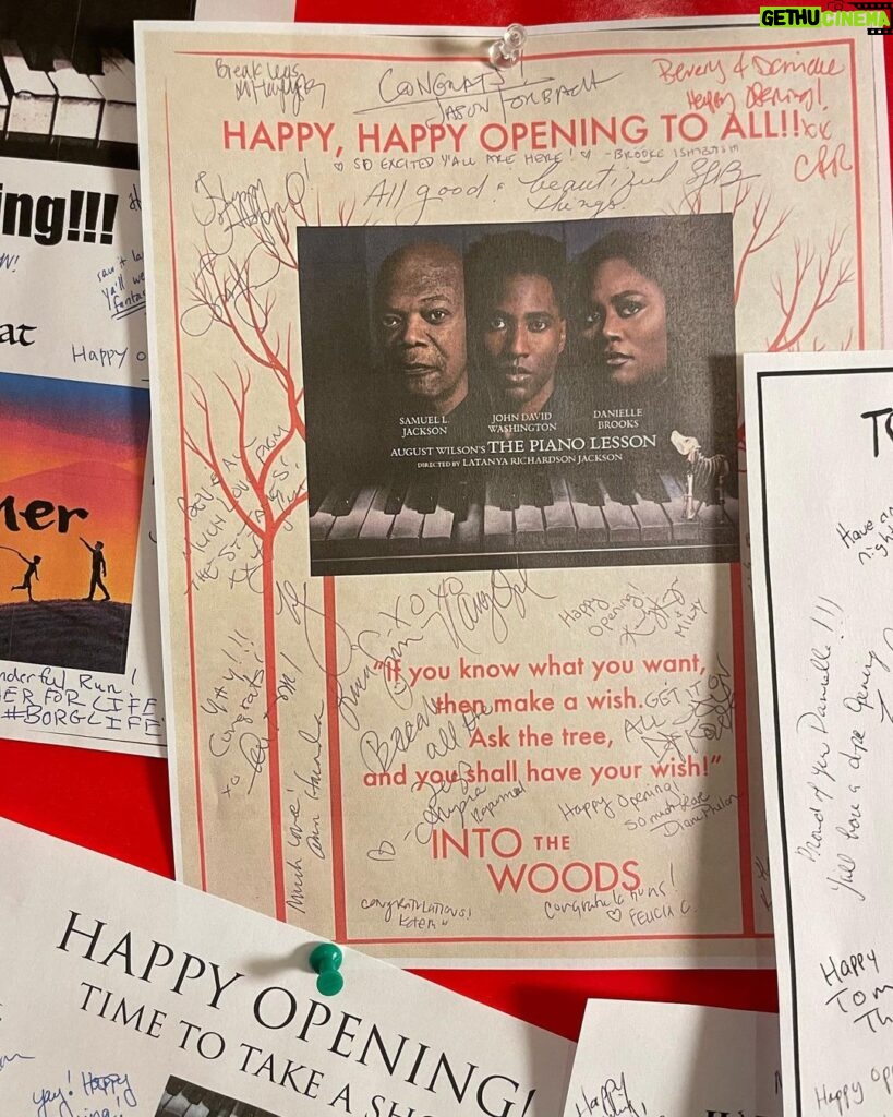 Samuel L. Jackson Instagram - Got a Big Giant Ass Welcome from the Broadway Community!!#thepianolessonbroadway