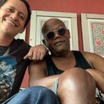 Samuel L. Jackson Instagram - Mr G & Caesar in a betta world. Had a Super Dope hang with @mrwupass on a hot lazy London Sunday. Lotta years, lotta love, lotta good work!#187#art&brotherhood